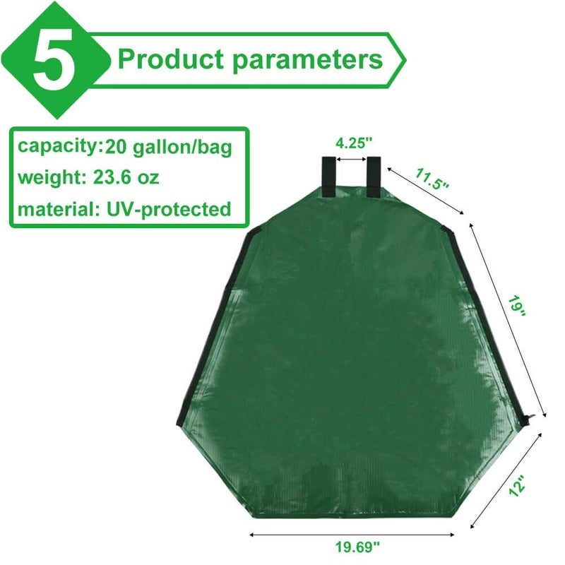 vensovo 2 Pack Tree Watering Bag - 20 Gallon Slow Release Tree Automatic Irrigation Bag with Zipper - Image 5
